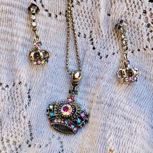 💄 Princess Necklace + Earrings Set